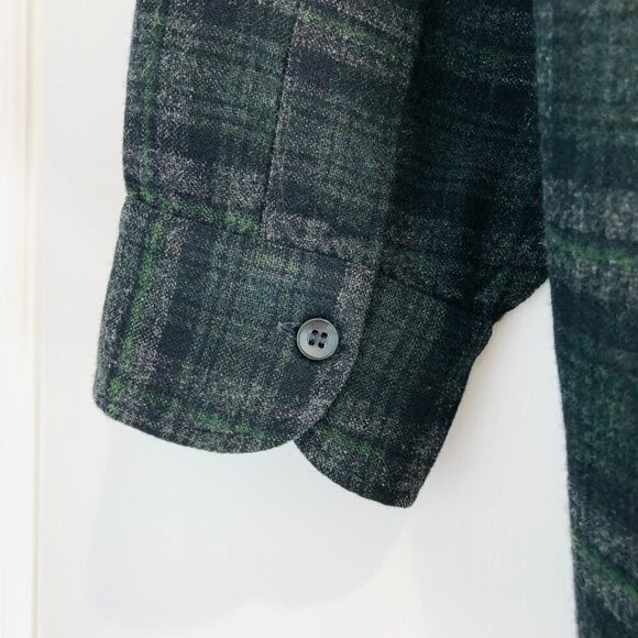 Vtg Pendleton Mens Plaid Wool Fireside Shirt Size M L Overshirt Long Sleeve 60s - Picture 7 of 10